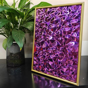 Cabine d'ascenseur en acier inoxydable avec divers thèmes intérieurs Marbre de grain de bois ou motifs géométriques - Product Image 1