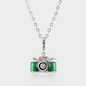 <span class=keywords><strong>Collar</strong></span> de plata de ley 925 personalizado, colgante de cámara oculta verde <span class=keywords><strong>esmeralda</strong></span> <span class=keywords><strong>con</strong></span> <span class=keywords><strong>collar</strong></span> de circón, nuevo diseño - Product Image 5
