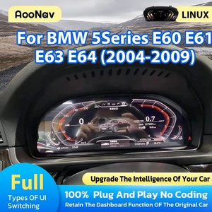 จอ LCD ดิจิตอลสำหรับรถยนต์ BMW ซีรีส์ 5 รุ่น E60 E61 E63 ปี 2004-2009 แผงหน้าปัดมาตรวัดความเร็วแบบดิจิตอล จอแสดงผลเสมือนจริง ระบบ Linux - Product Image 2
