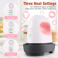 Mini presse à chaud rose portable pour t-shirts chaussures chapeaux-HTV projets de vinyle à repasser qualité manuelle 220v"