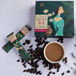 Вьетнамский стандарт лиофилизированный 3-в-1 мгновенный вместимость ящика для кофейного порошка высокого качества лиофилизированный латте растворимый кофе 3 в 1 13% по шкале Брикса