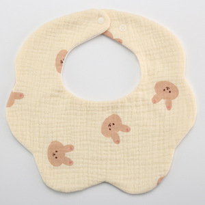 Trẻ sơ sinh drool BIB không thấm nước <span class=keywords><strong>360</strong></span> độ bé gạc khăn mùa thu mùa đông lớp bông nút đóng cửa - Product Image 6
