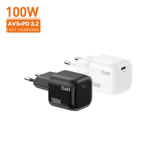 AVS PD3.2 100W GaN Fast Charger Type C USB C Adapter for iPhone 15 Pro Max Samsung Galaxy 5G Smartphone Mobile Phone Charger