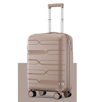 Ensemble de valises de voyage incassables à roulettes, résistantes aux chocs, avec sac de cabine moderne à roulettes, 3 pièces, en polyester PP 190D, fermeture éclair