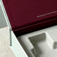 Boîte à parfum de luxe personnalisée, style livre rouge magnétique, rigide, écologique, pour une seule bouteille, présentation pour cosmétiques, parfum personnalisé