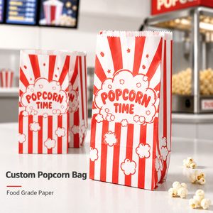 Bolsas de Papel para Palomitas de Maíz con Logotipo Personalizado, Aptas para Microondas, Venta al por Mayor, para Comida Rápida para Llevar - Product Image 3