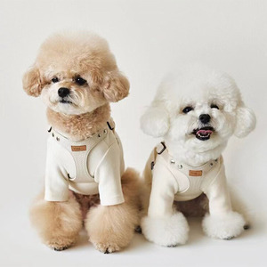 Zenos Korean INS Style Soft Dog Harness Vest with Leash Set, No-Pull Adjustable <b>Chest</b> Harness for <b>Small</b> Dogs Bichon Teddy Puppy - Product Image 4