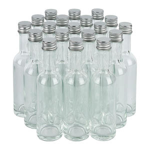 Vente Mini bouteilles en verre plat de 50ml vides pour vin Vodka Gin <span class=keywords><strong>rhum</strong></span> whisky café jus liqueur. Surface d'impression d'écran - Product Image 5