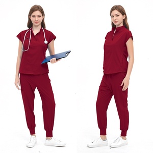 Woven Dobby Fabric Short-Sleeved Scrub <strong>Suit</strong> Accessories for Pet Hospitals Dentists Surgical Nurses Medical Staff-ODM <strong>Supply</strong> - Product Image 5