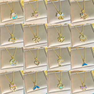 Collier ras <span class=keywords><strong>du</strong></span> cou avec pendentif en strass Resoul, chaîne fine, magnifiques colliers pour femmes, bijoux tendance - Product Image 4
