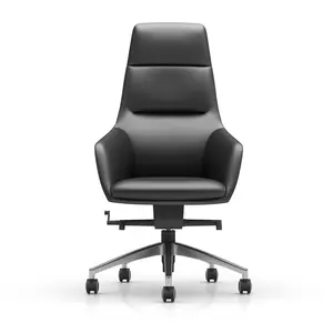 Стул для конференций Bifma из воловьей кожи, эргономичный офисный стул с высокой спинкой