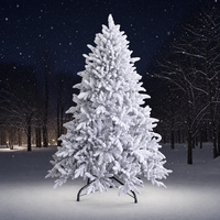 MaoSheng Arbre de Noël géant en cèdre de haute qualité, écologique, artificiel, blanc neige, en PE+PVC, hauteur 150-240 cm, pour centres commerciaux