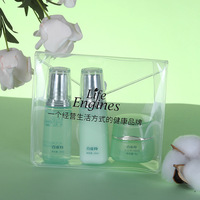 Pochette de maquillage transparente en PVC, étui cosmétique de voyage, résistant à l'eau et portable avec fermeture éclair