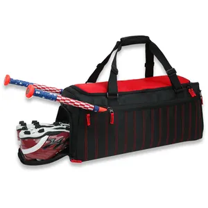 Kopbags toptan özel büyük kapasiteli beyzbol silindir çanta Tote softbol çanta