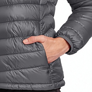 Veste matelassée d'hiver pour femme, manches longues, rembourrage en polyester, manteau chaud rembourré avec fermeture éclair, couleur unie - Product Image 6