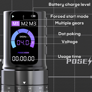 Machine à tatouer sans fil rechargeable avec batterie 2300 mAh, course réglable <span class=keywords><strong>de</strong></span> 2,4 à 4,2 mm, nouvelle arrivée directe d'usine - Product Image 5