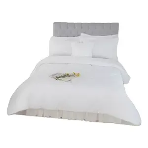 Ensemble de couette Liza King Size blanc, 12 pièces, en coton uni, literie pour la maison - Product Image 1