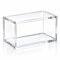 Boîte de présentation en acrylique transparente résistante aux UV avec couvercle magnétique, protection transparente pour collection de cartes premium