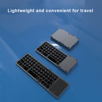 Clavier pliable universel portable bluetooth bt sans fil pavé tactile AZERTY clavier pliant pour ipad tablette mac pc iphone