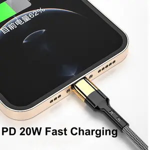 Data And Charging 20W PD 2X Faster Charging USB Sync Cable For APPLE