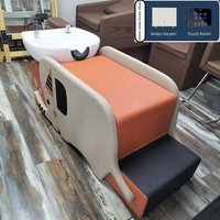 Station de lavage de cheveux pour enfants en gros, design éléphant, avec lavabo en céramique et repose-pieds pour salon