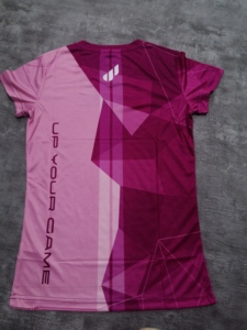 Maglietta Sportiva da <span class=keywords><strong>Donna</strong></span> con Scollo a V, Sublimazione Completa, Asciugatura Rapida, Traspirante, per Badminton, Tennis, Allenamento, Manica Corta - Product Image 3