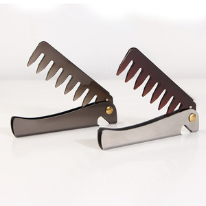 Pettine Pieghevole in Acciaio Inossidabile per Barba e Capelli, Antistatico, per Uomo - Product Image 2