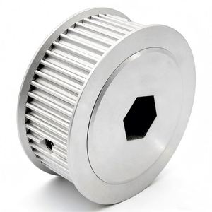 Polea de sincronización T10 de orificio cuadrado personalizable OEM para equipos de automatización industrial en aluminio/acero/acero inoxidable - Product Image 2