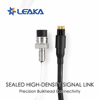 Connecteur Micro Bulkhead compatible SubConn MCBH6F+MCIL6M Mâle & Femelle Étanche Plaqué Or Acier Inoxydable Marine & Plongée en Haute Mer
