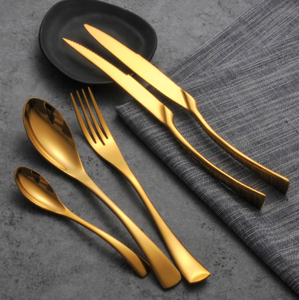 DFA0326 Vajilla de Lujo Premium para Hotel, Restaurante y Hogar, Color Dorado, Cuchara, Tenedor, Cuchillo, Cucharilla, Personalizable - Product Image 4