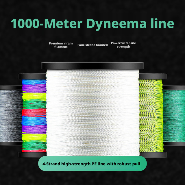 4-strand Braided PE Heavy-duty Line for Ocean Boat Fishing Lure Kite Fishing Weaving Lines