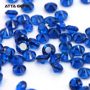 Prezzo di fabbrica 1.0 ~ 3.0 millimetri #113 Blu Sintetico Gemme di Pietra Rotondo Macchina di Taglio Spinello Sintetico di Pietra per Gioielli - Product Image 2