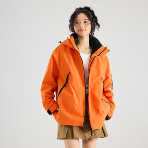 Trois-en-un détachable femmes coupe-vent hiver Bomber <span class=keywords><strong>veste</strong></span> col carré coupe ample grandes tailles longue coton rempli deux pièces - Product Image 2