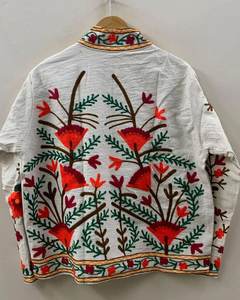 Custom <b>Womens</b> <b>Velvet</b> Suzani Solid Winter Bomber <b>Jacket</b> Handmade Outerwear with Cotton Lining Breathable Quick Dry - Product Image 2