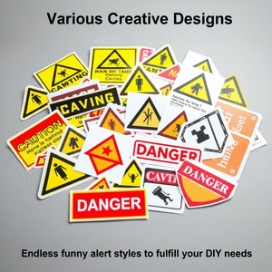 Customised hazard warning stickers for production equipment; printing of waterproof durable and strong-adhesive warning stickers - Product Image 3