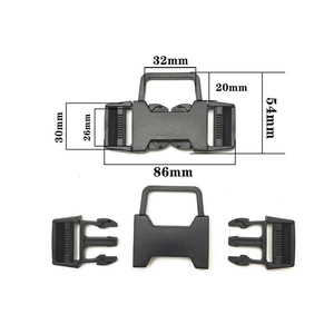 Plastic <b>Buckle</b> 86mm Three Way Adjustable Strap Clamp For Baby Stroller Bag Harness Safety <b>Clip</b> Accessory - Product Image 1