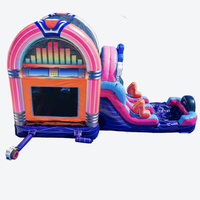 Combo de Juegos Inflables FUN BOUNCE JukeBox - Comercial, para Exteriores, de PVC