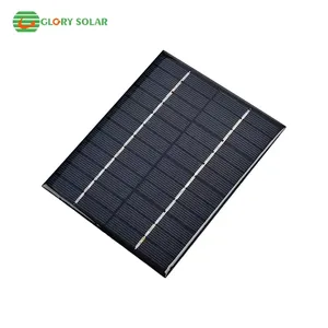 12V 2W Polycrystalline มินิแผงเซลล์แสงอาทิตย์โมดูล DIY สําหรับของเล่น Charger 136x110 มม.