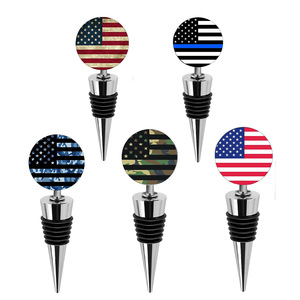 New fun flag-shaped detachable <b>wine</b> stopper, creative metal champagne bottle, Christmas gift. - Product Image 4