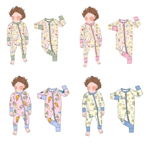 Babylovey en Stock, <span class=keywords><strong>Pijamas</strong></span> Suaves de Bambú, Ropa para Bebé Niño y Niña, Mamelucos con Cremallera Bidireccional, Envío Rápido - Product Image 5