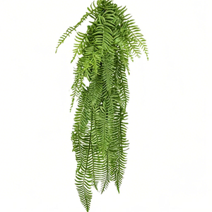 Vides colgantes duraderas montadas en la pared, helechos verdes simulados para decoración de techo y escaparate, planta tipo césped artificial - Product Image 5