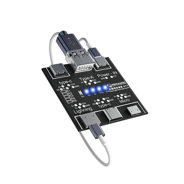 MECHANIC DT3 Data Line Detection Board USB Cable Tester Short Circuit On-Off Switching for IOS Android Type-C Test Board Tool