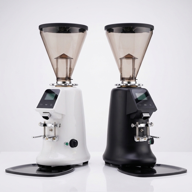 LHH-600AD Professional Electric Espresso Coffee Grinder with Avocado Green LED Touch Screen Flat Burr for Household Outdoor Use