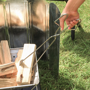 Pinzas para carbón de acero inoxidable para exteriores de 55 cm, herramienta multifunción para fuego, para usar en camping, barbacoa y parrilla. - Product Image 5