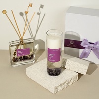 Diffuseur d'arômes parfumés à la cire de soja et aux cristaux infusés de bougies au design personnalisé pour la décoration intérieure de luxe coffret cadeau avec emballage dans une boîte cadeau