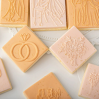 Emporte-pièce et tampon à embosser en acrylique pour mariage, idéal pour biscuits et fondant