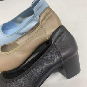 Da donna in pelle di mucca da 4cm con tacco grosso slip antiscivolo scarpe da lavoro professionali con fondo morbido per le signore dell'<span class=keywords><strong>hotel</strong></span> della compagnia aerea dell'ospedale - Product Image 2