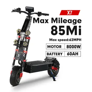 X7 14 Inch 8000W 85KM/H Patinete Electrico Long Range 2 Wheel Offroad Foldable Off Road Electric Scooter Price