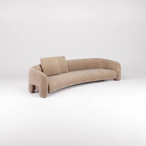 Sofá para el hogar con formas sensuales, suave, elegante, acogedor, Boucle, sofá curvo, esquina, diseñador, minimalista, modular, sofá Seccional de lujo - Product Image 5