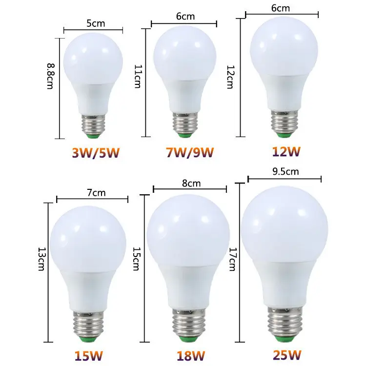 Bóng Đèn LED E27 B22 A60 5W 7W 9W 12W 15W 18W 24W Chất Lượng Cao